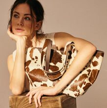 Load image into Gallery viewer, Depeche Cow Print Shopper
