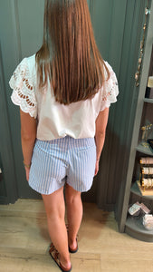 Chloe Blue Stripe Short