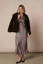 Load image into Gallery viewer, Fee G Nina Remi Faux Fur Coat Chocolate
