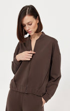 Load image into Gallery viewer, Feria Chocolate Brown Modal Zip Up
