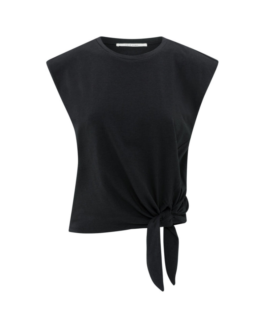Yasmine  Sleeveless Top Washed Black