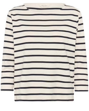 Load image into Gallery viewer, Part Two NelaPW Top NavyEggnog Stripe *NEW
