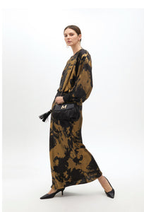 Maggie Black Gold Dress