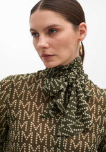 Load image into Gallery viewer, Maggie Khaki Print Blouse
