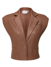 Load image into Gallery viewer, Aimee Camel Sleeveless Jkt
