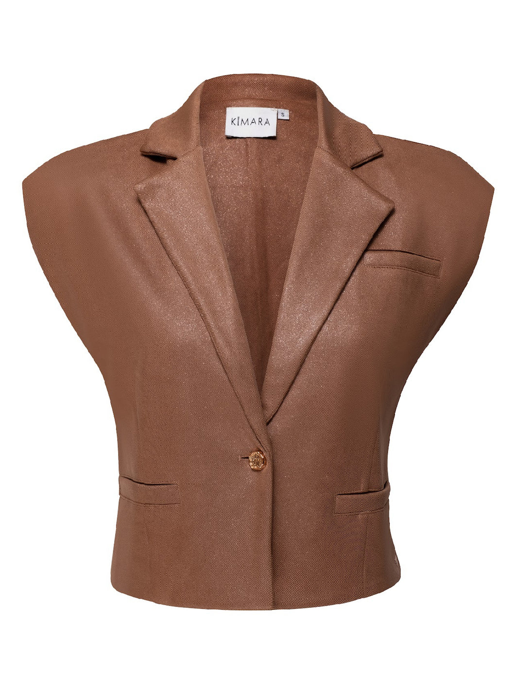 Aimee Camel Sleeveless Jkt