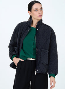 Skatie Denim Quilted Jacket