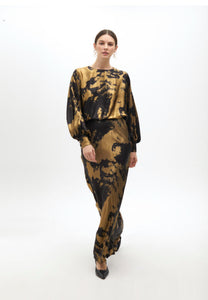 Maggie Black Gold Dress