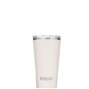 FOSH Ice Cream White | Insulated Coffee Cup: Spill-proof with cover