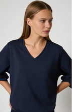 Load image into Gallery viewer, More and More V Neck sweater Blue
