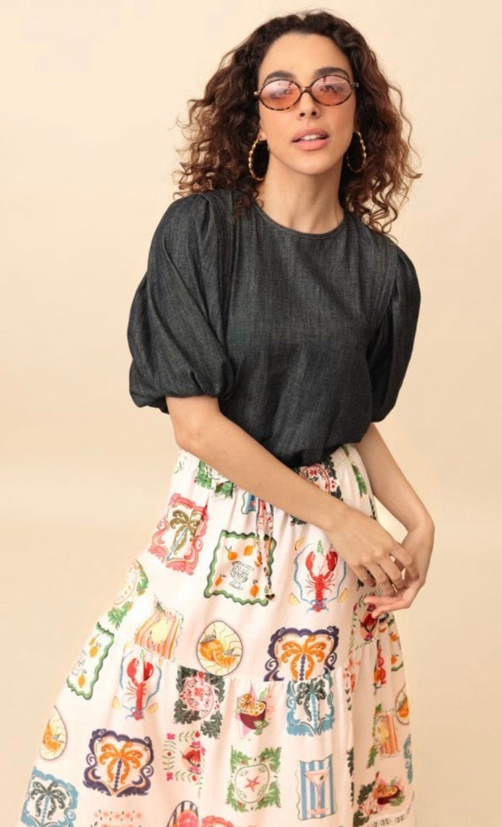 Emily Chalk Skirt – Saretta Boutique 1