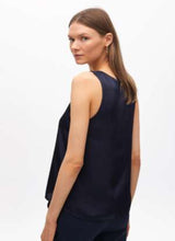 Load image into Gallery viewer, Maggie Navy Silky Top
