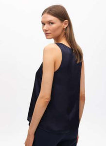 Maggie Navy Silky Top