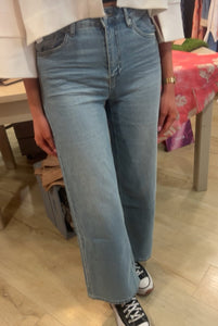 Tara Wide Leg Denim Jean (Shorter length)