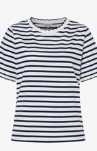 Load image into Gallery viewer, More &amp; More  Stripe Top Navy/White
