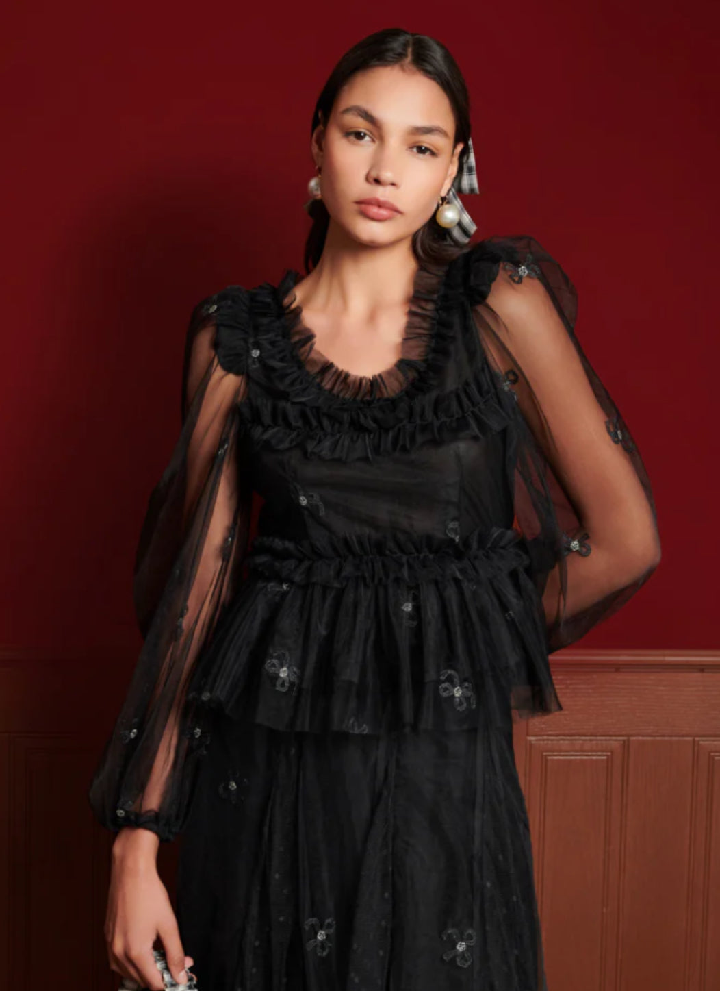 SJ Voyage Tulle Top