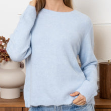 Load image into Gallery viewer, Chloe Blue Bow Knit Jumper
