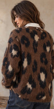 Load image into Gallery viewer, Willow Cosy Brown Leopard Knit with Collar
