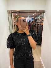 Load image into Gallery viewer, Quinn Black Sparkle Top
