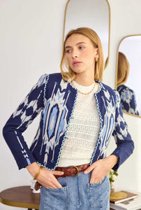 Bella Blue Print Quilted Jacket