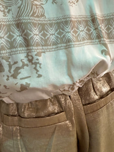 Chloe Gold Silky Bomber