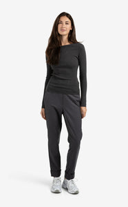 Yasmine Oyster Black Trousers