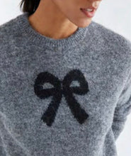 Load image into Gallery viewer, Clara Grey Bow Knit
