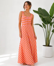 Load image into Gallery viewer, Annabelle Orange &amp; Pink Stripe Dress
