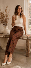 Load image into Gallery viewer, Lara Polka Barrel Jean in Brown
