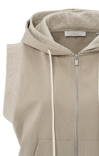 Load image into Gallery viewer, Yasmine Sleeveless bomber style top with hood
