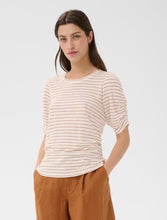 Load image into Gallery viewer, Part Two BrizettePW Tee Brown Stripe *NEW
