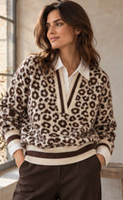 Load image into Gallery viewer, Willow Leopard Knit with Collar

