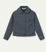 Load image into Gallery viewer, Clara Blue Peter Pan Shirt/Jacket
