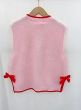 Load image into Gallery viewer, Chloe Pink/Red Bow Top
