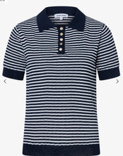 Load image into Gallery viewer, More &amp; More Stripe Polo Knit
