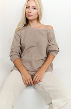 Load image into Gallery viewer, Yasmine Melange Boatneck Sweatshirt
