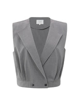 Load image into Gallery viewer, Yasmine Grey Sleeveless Jacket
