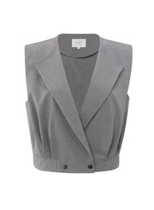 Yasmine Grey Sleeveless Jacket