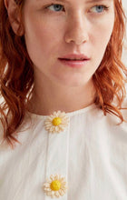 Load image into Gallery viewer, Clara White Daisy Button Blouse
