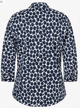 Load image into Gallery viewer, More &amp; More Navy/White Blouse
