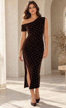 Load image into Gallery viewer, Quinn Brown velvet dress

