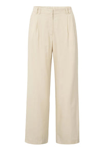 Yasmine Linen Mix Trousers Sand