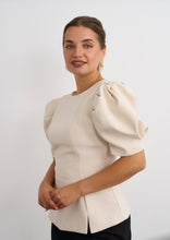 Load image into Gallery viewer, Willow Peplum Top Winter White
