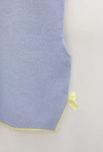 Load image into Gallery viewer, Chloe  Blue/Lemon Bow Top
