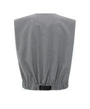 Load image into Gallery viewer, Yasmine Grey Sleeveless Jacket
