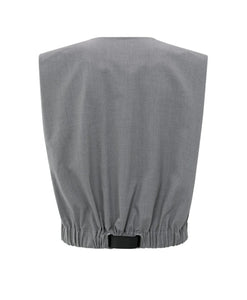 Yasmine Grey Sleeveless Jacket