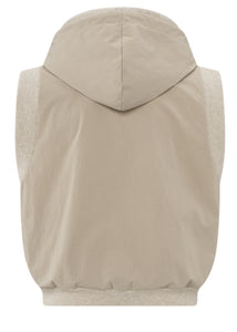 Yasmine Sleeveless bomber style top with hood