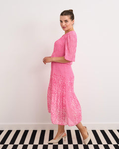 Ellen Pleated Dress with print