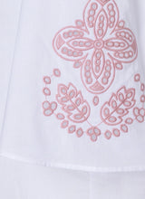 Load image into Gallery viewer, More &amp; More White/Pink Embroidered Blouse
