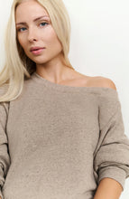 Load image into Gallery viewer, Yasmine Melange Boatneck Sweatshirt
